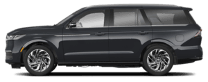 "Front view of a Lincoln Navigator highlighting its elegant design, bold grille, and premium luxury features."